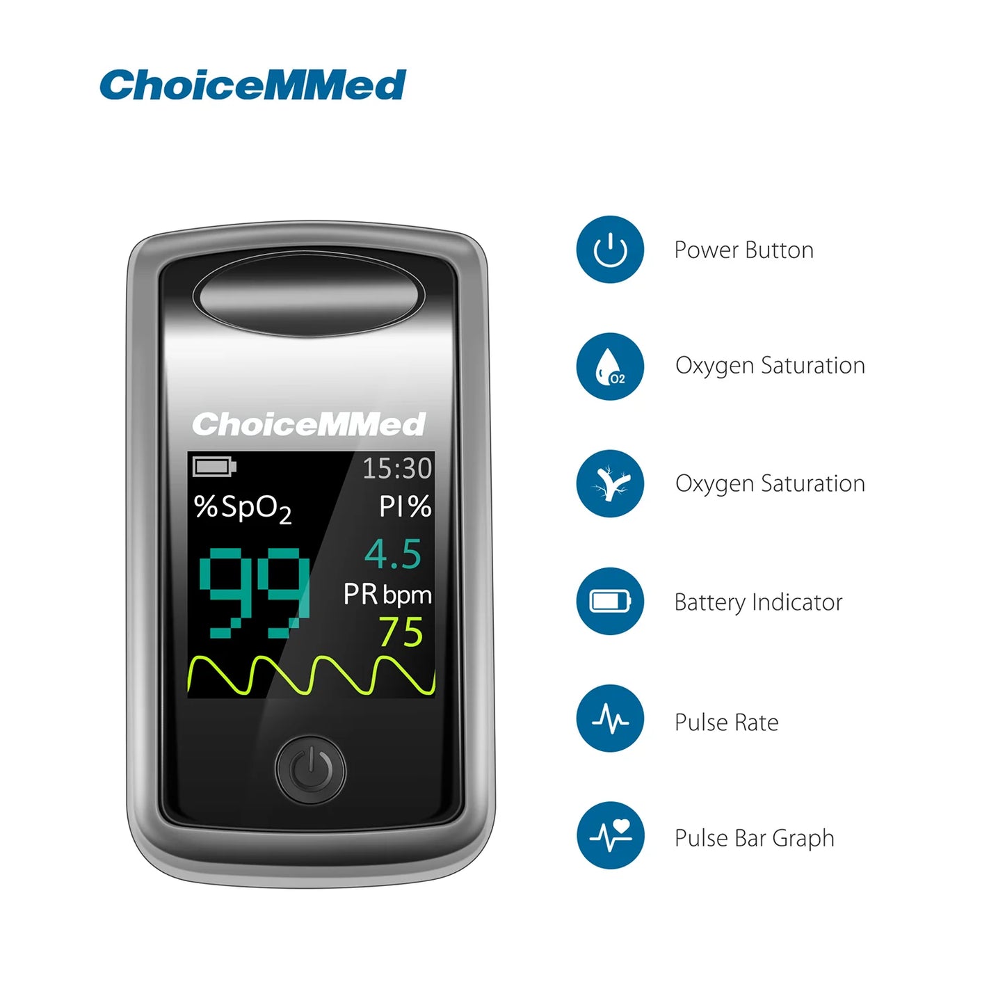 ChoiceMMed Medical Finger Pulse Oximeter