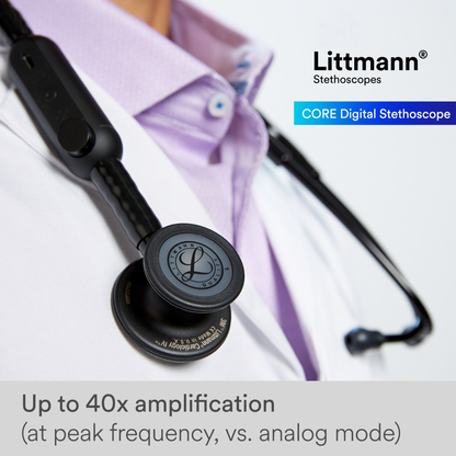Stéthoscope numérique 3M™ Littmann® CORE, tubulure noire, Edition Cuivre Brillant, 69 cm, 8863 - Surgravé