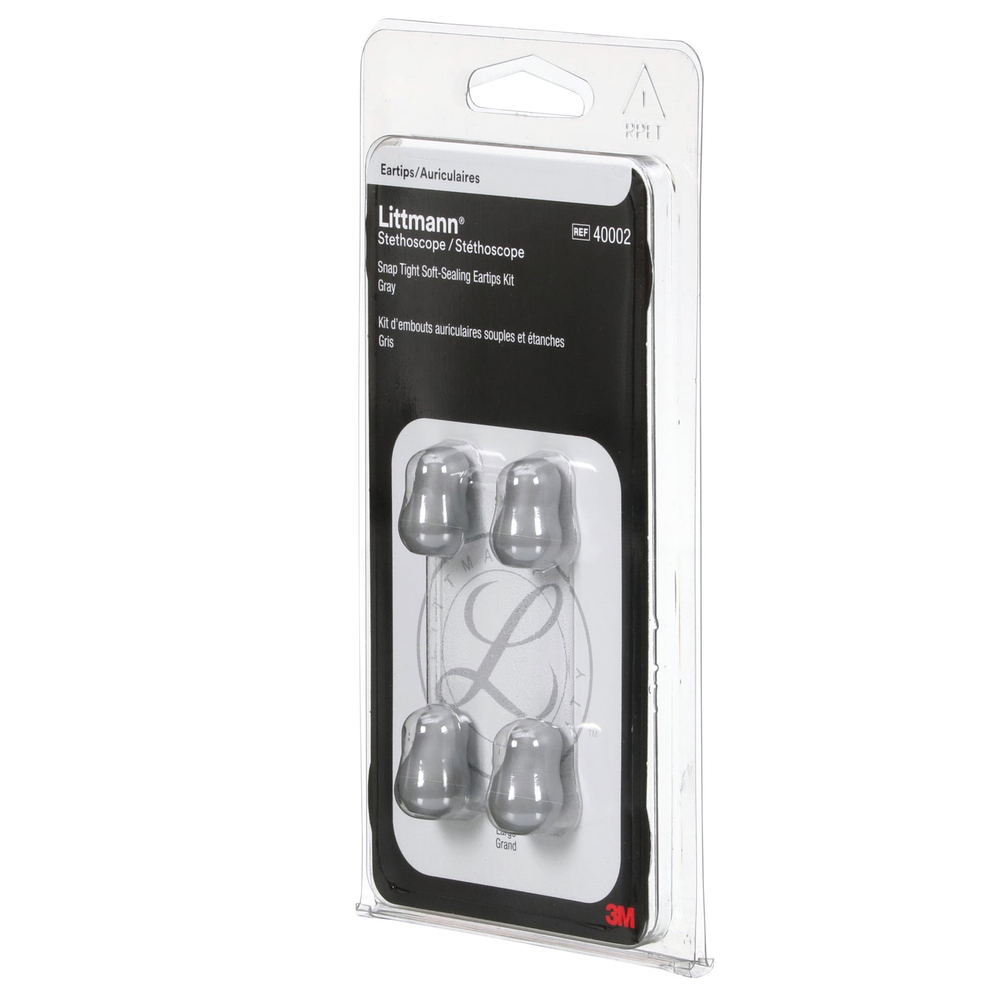 3M Littmann Snap Tight Soft-Sealing Eartips, Grey Small & Large - 