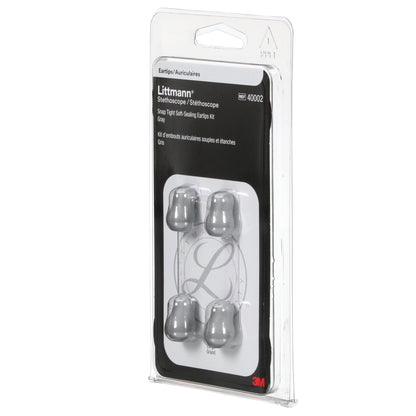 3M Littmann Snap Tight Soft-Sealing Eartips, Grey Small & Large - 
