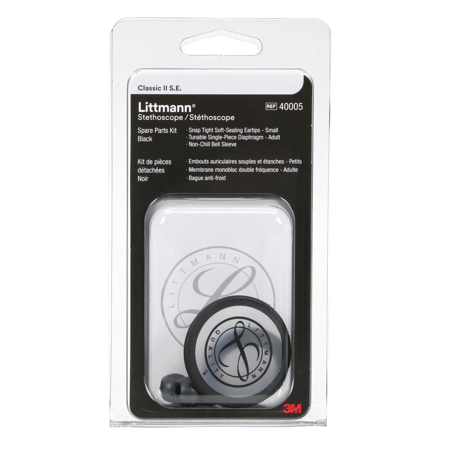 3M Littmann Spare Parts Kit - Classic II S.E. Stethoscopes - Black - 