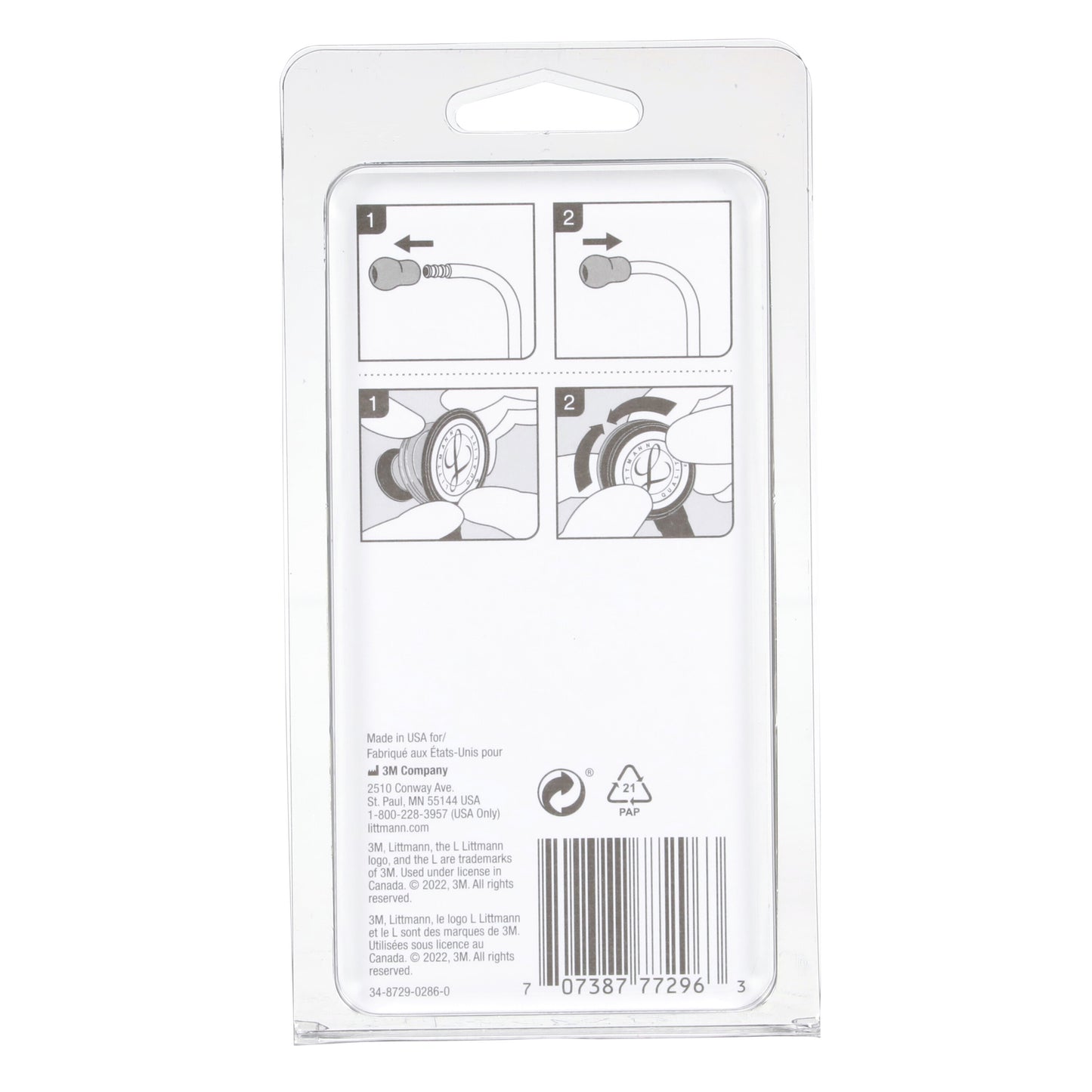 3M Littmann Spare Parts Kit - Classic II S.E. Stethoscopes - Black - 