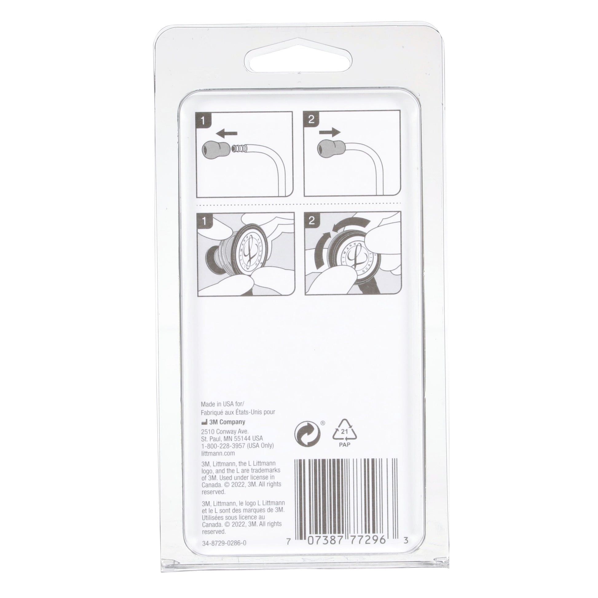 3M Littmann Spare Parts Kit - Classic II S.E. Stethoscopes - Black - 