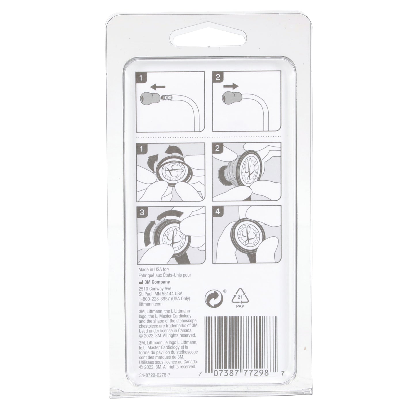 3M Littmann Ersatzteilset – Master Cardiology Stethoskope – Schwarz