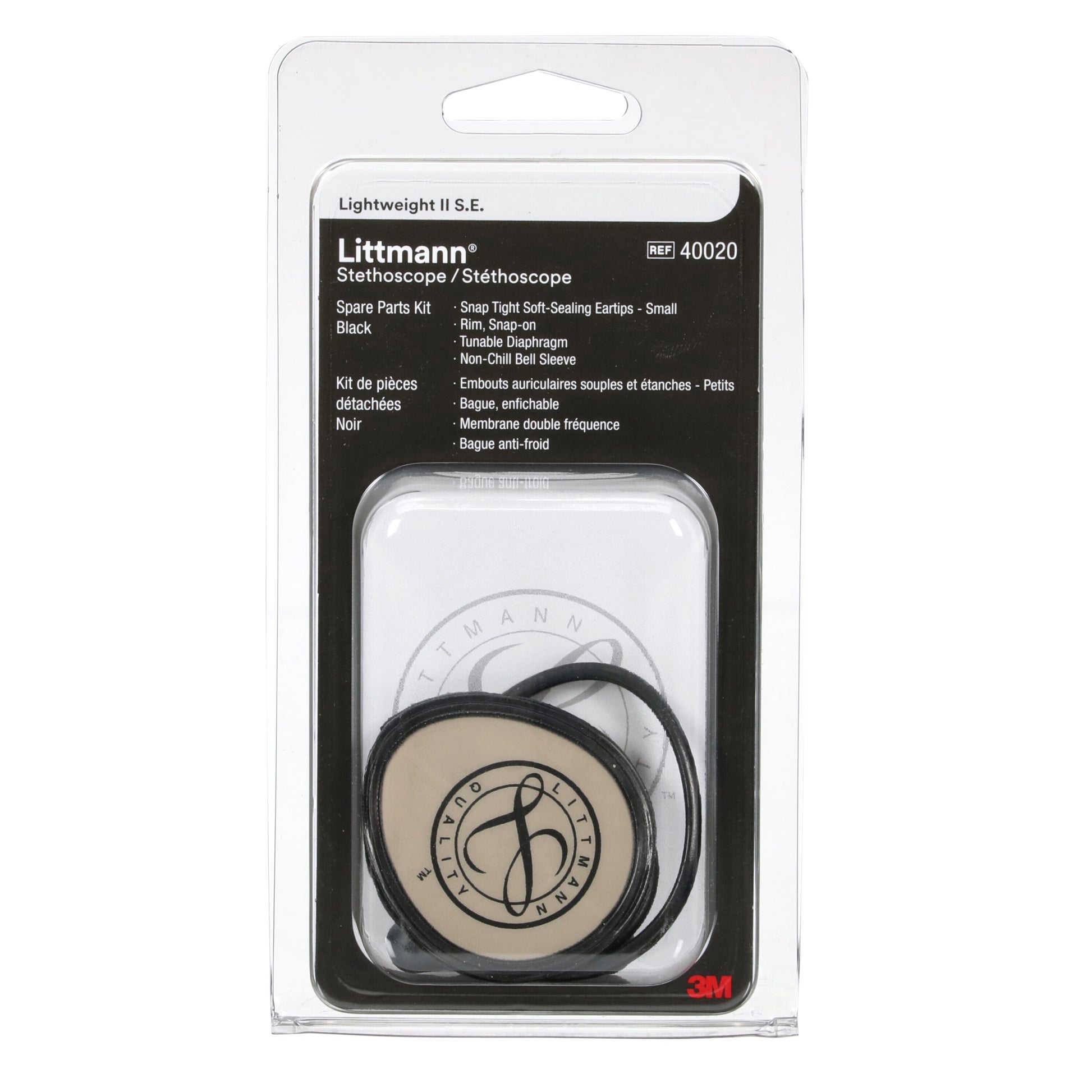 3M Littmann Spare Parts Kit - Lightweight II S.E. Stethoscopes - Black - 