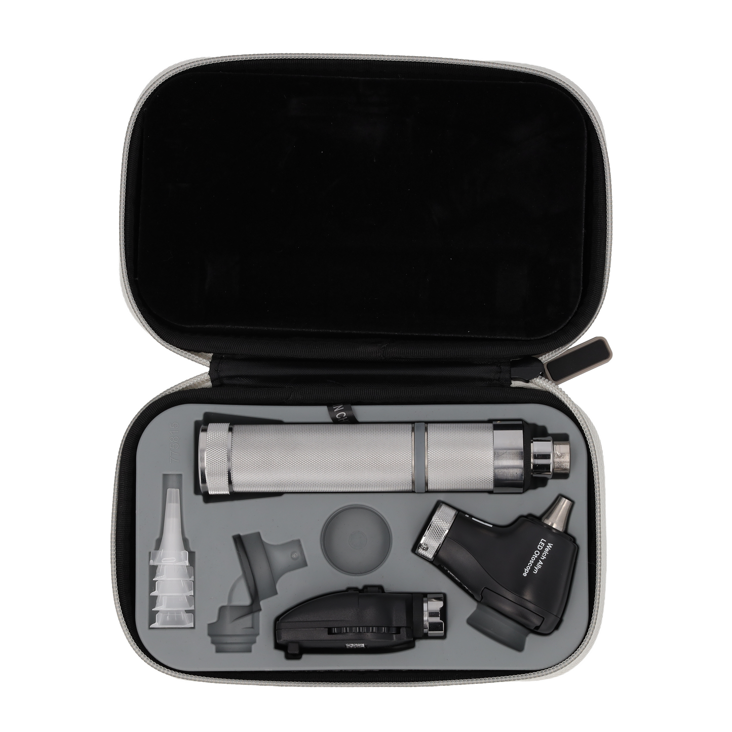 Set diagnostico Welch Allyn da 3,5 V - Oftalmoscopio LED coassiale, Otoscopio LED di base, impugnatura con batteria alcalina a C e custodia rigida