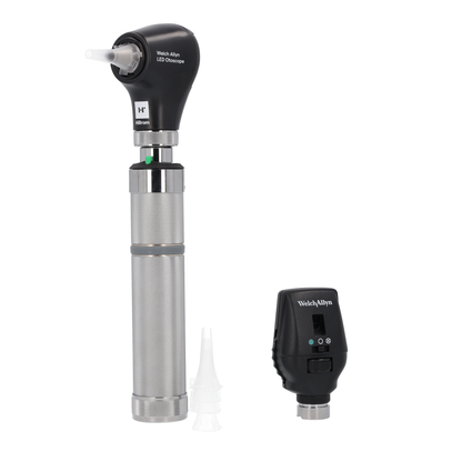 Set diagnostico Welch Allyn da 3,5 V - Oftalmoscopio LED coassiale, Otoscopio LED di base, impugnatura con batteria alcalina a C e custodia rigida