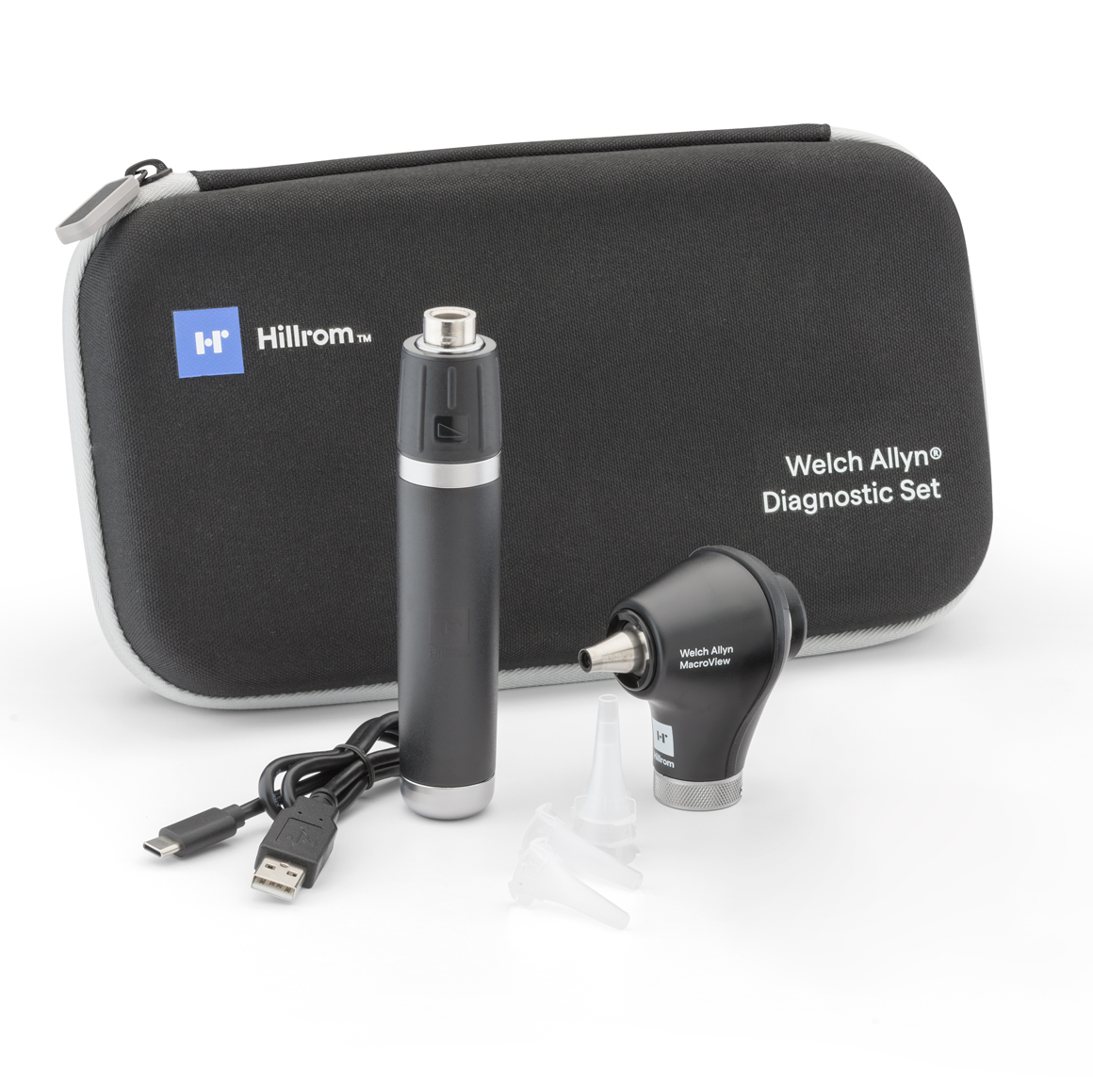 Welch Allyn MacroView Basic LED Otoscope, Premium Lithum Ion, USB Rechargable Handel and Hard Case