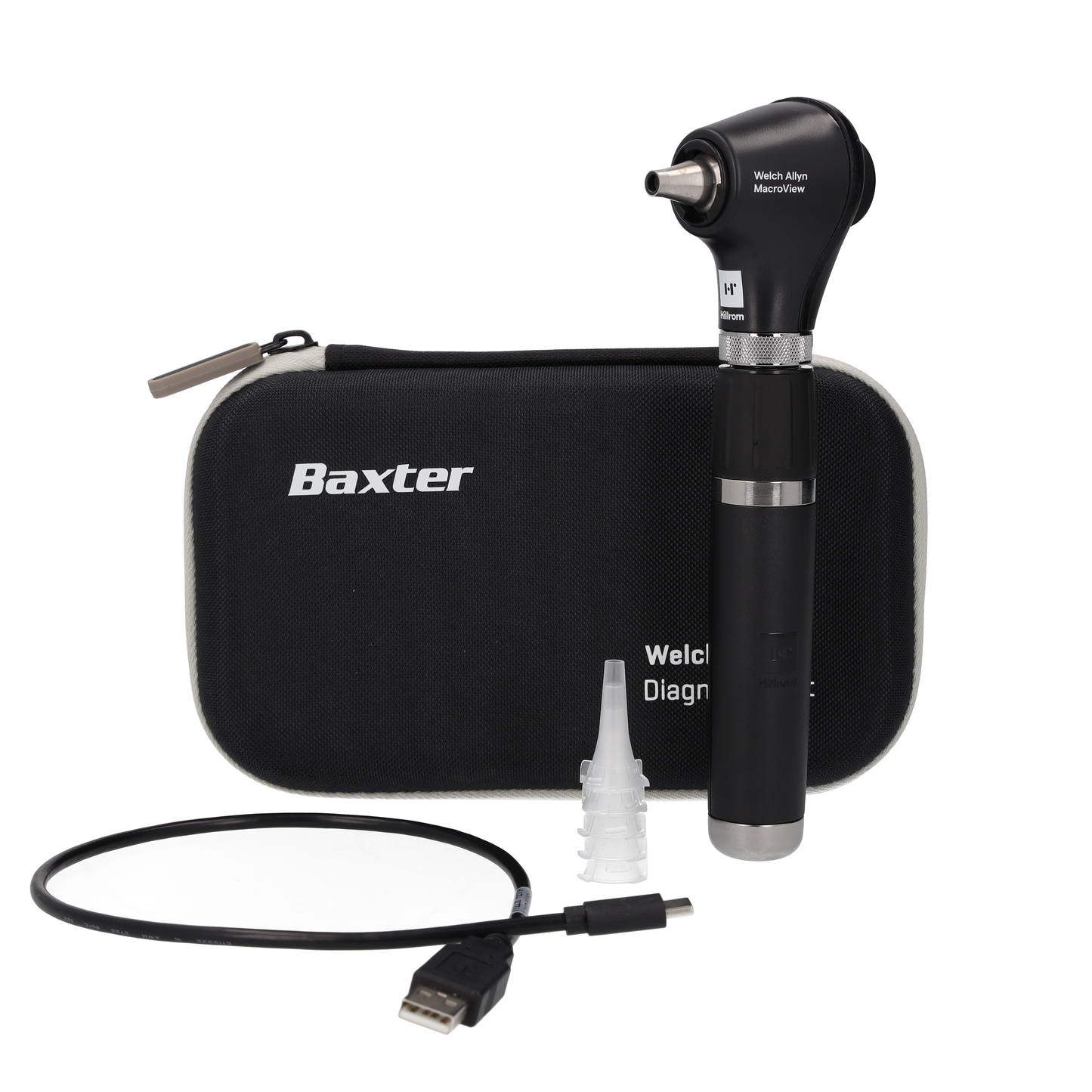 Welch Allyn MacroView Basic LED Otoscop, litiu ionic premium, USB reîncărcabil și carcasă rigidă