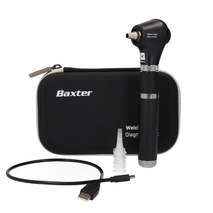Welch Allyn MacroView Basic LED Otoscop, litiu ionic premium, USB reîncărcabil și carcasă rigidă