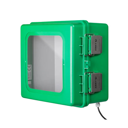 ARKY, Buitenkast, Polycarbonaat (groen) Met Verwarming & Alarm (incl. 24V DC voeding)