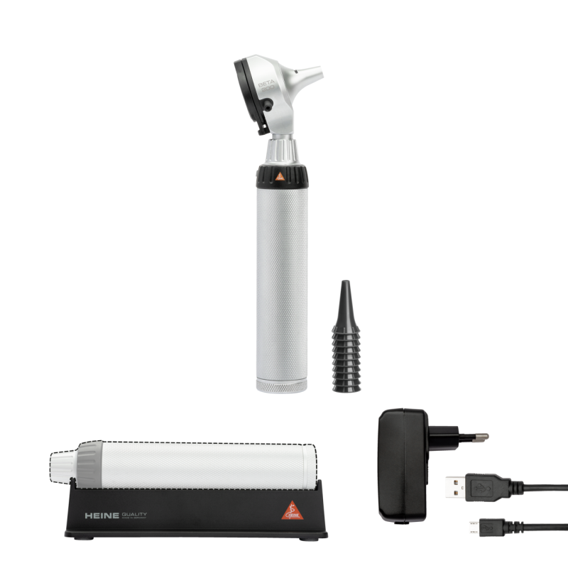 HEINE BETA 200 LED F.O. Otoscope With USB Rechargable Handle