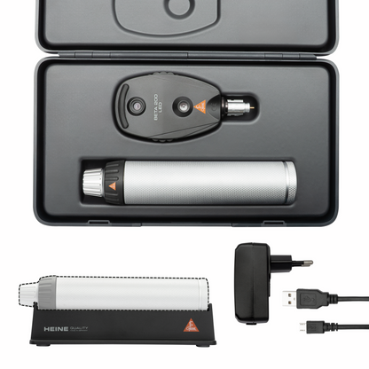 Set oftalmoscop BETA 200 LED cu mâner BETA4 USB și sursă de alimentare