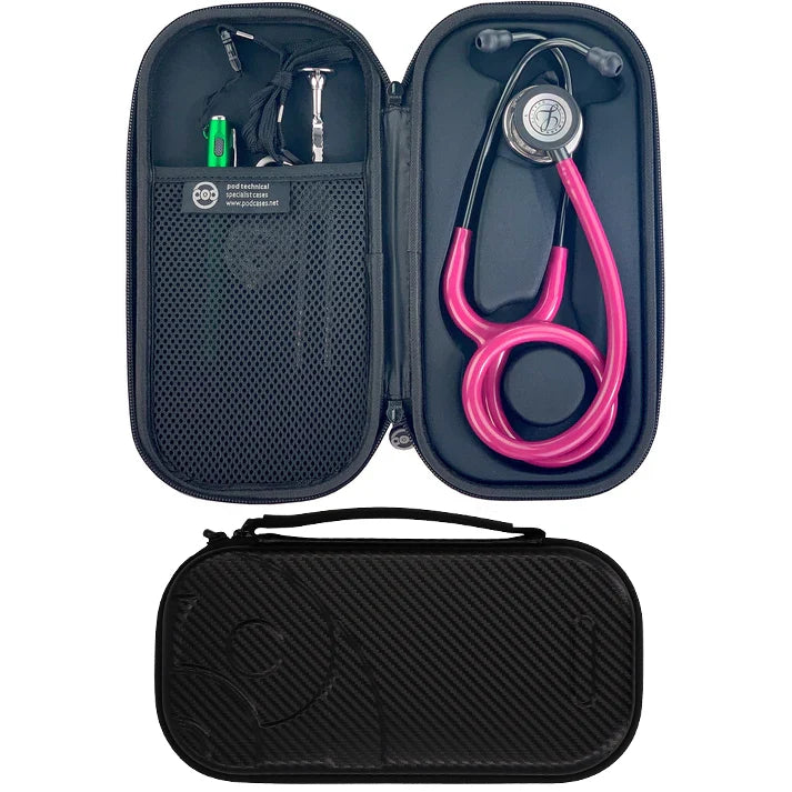 Pod Technical Classicpod Micro Stethoscope Case for Littmann Classic Stethoscopes - Black Carbon
