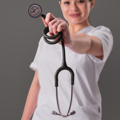Littmann® Classic III™ Stethoscope, 5620C, Stainless Steel Chestpiece with 27" Black Satin Finish Tube for Added Comfort, Flexibility and Cleanability
