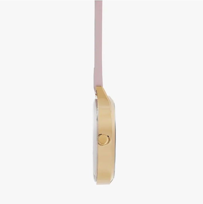 Annie Apple Nurses Taschenuhr – Meraki – Sunset Gold – Blush-Leder – 35 mm