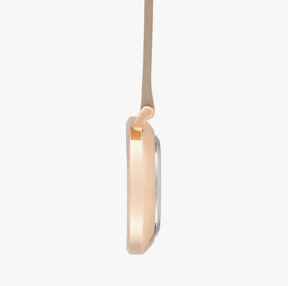 Annie Apple Nurses Taschenuhr – Aurora – Roségold/Grau, nummeriert – Leder – 35 mm