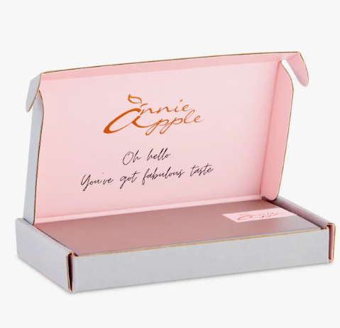 Relógio de bolso Annie Apple Meraki em madrepérola, ouro rosa e couro azul-marinho