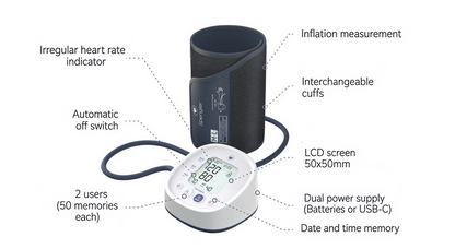 Electronic wrist blood pressure monitor Neotens Spengler