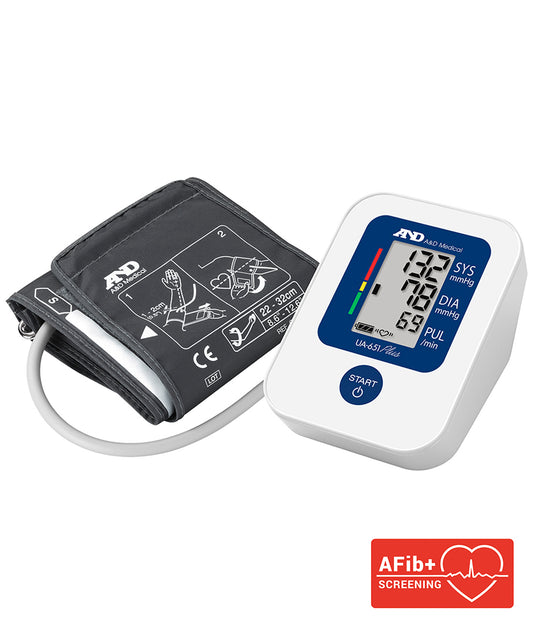 Tensiómetro de braço A&D Medical UA-651 Plus com rastreio de fibrilação atrial
