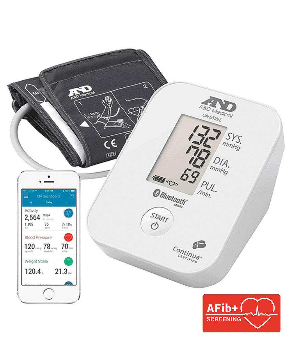 A&D Medical UA-651BLE Upper Arm Blood Pressure Monitor with Bluetooth