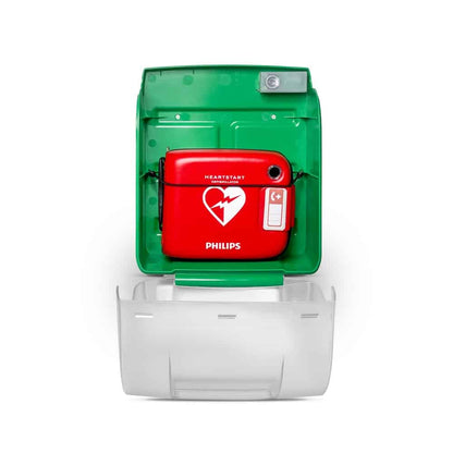 Armadietto in plastica per interni AED Protect con allarme