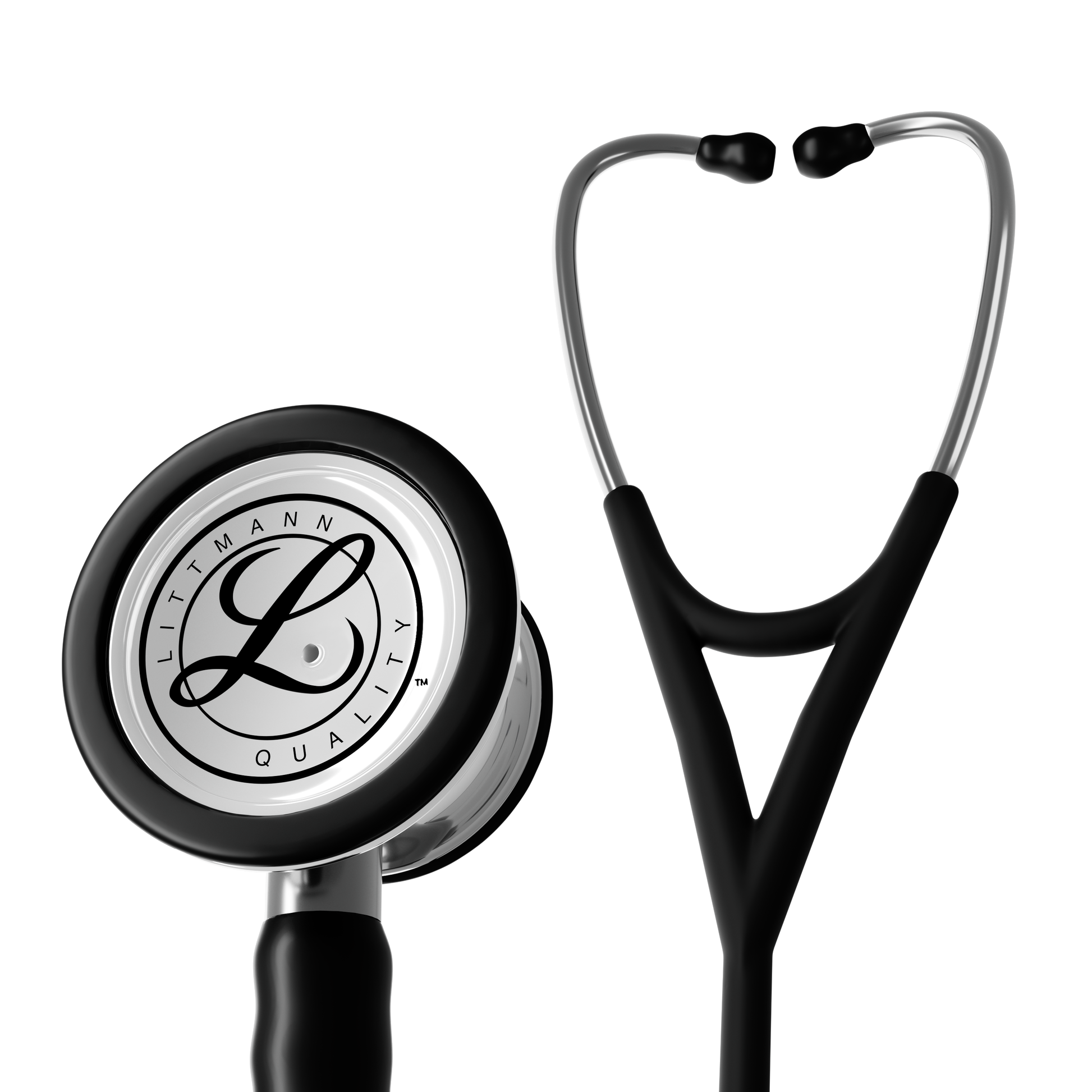 Littmann® Cardiology IV™ Stethoscope, 6177C, Mirror Chestpiece with 27" Black Satin Finish Tube for Added Comfort, Flexibility and Cleanability