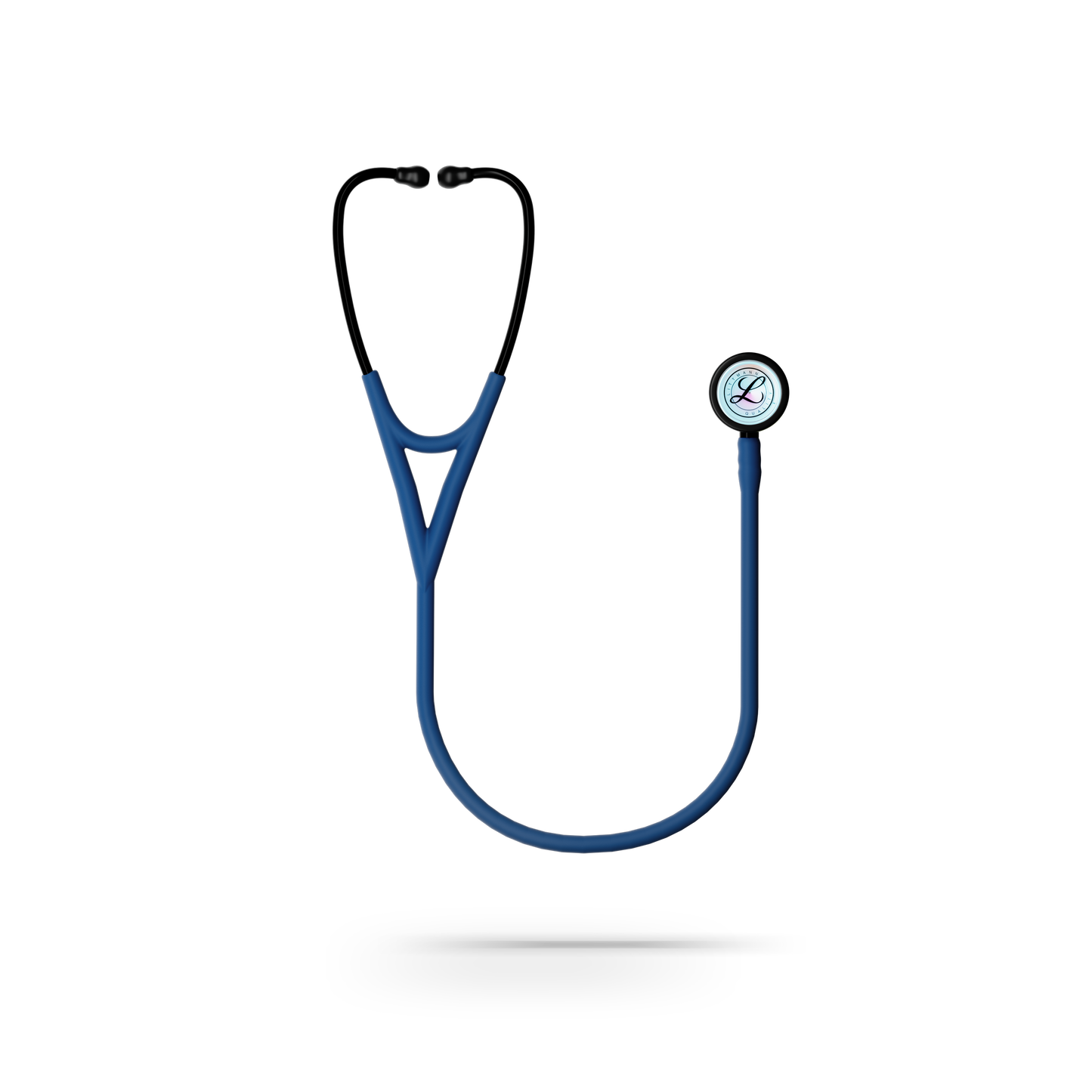 Littmann® Cardiology IV™ Stethoscope, 6242C, High Polish Rainbow Chestpiece with 27" Navy Blue Satin Finish Tube for Added Comfort, Flexibility and Cleanability