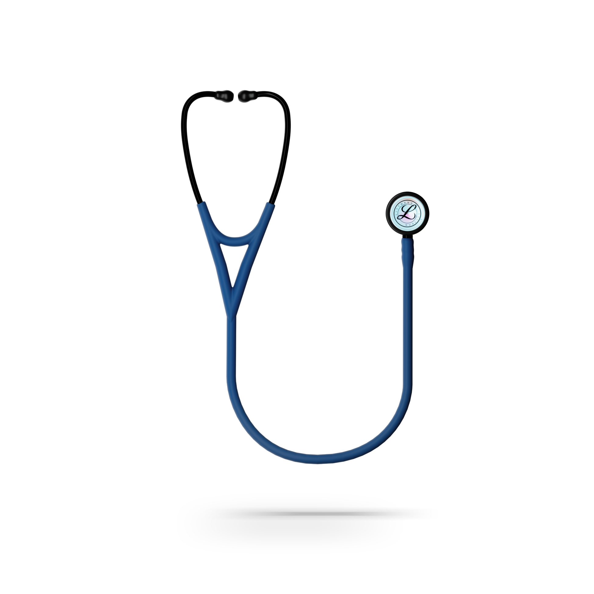 Littmann® Cardiology IV™ Stethoscope, 6242C, High Polish Rainbow Chestpiece with 27" Navy Blue Satin Finish Tube for Added Comfort, Flexibility and Cleanability