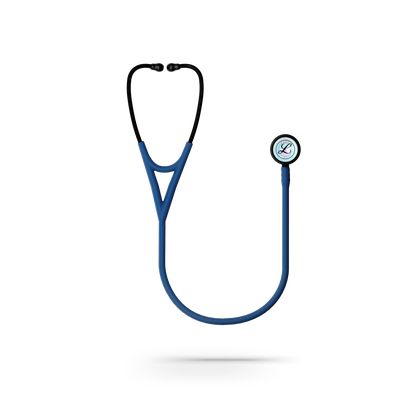 Littmann® Cardiology IV™ Stethoscope, 6242C, High Polish Rainbow Chestpiece with 27" Navy Blue Satin Finish Tube for Added Comfort, Flexibility and Cleanability