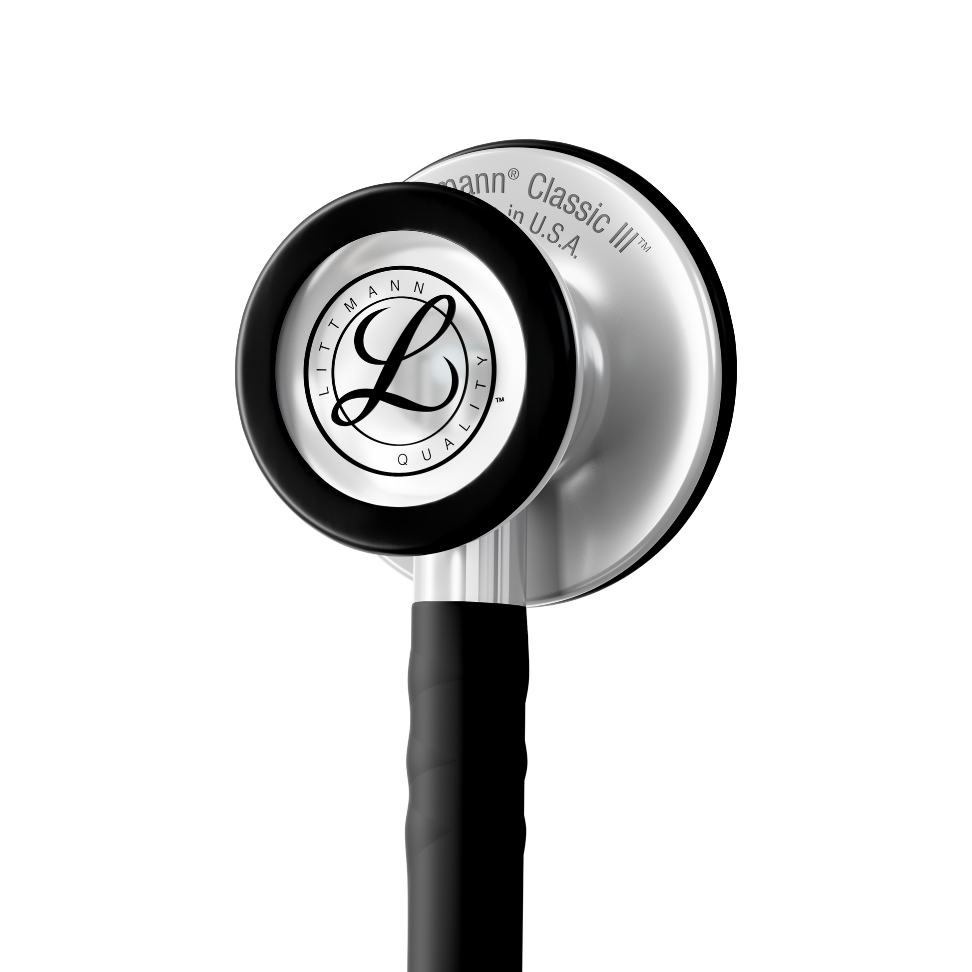 Littmann® Classic III™ Stethoscope, 5620C, Stainless Steel Chestpiece with 27" Black Satin Finish Tube for Added Comfort, Flexibility and Cleanability