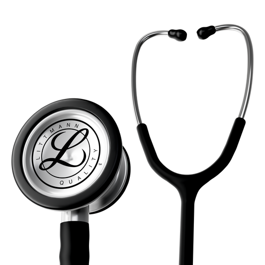 Littmann® Classic III™ Stethoscope, 5620C, Stainless Steel Chestpiece with 27" Black Satin Finish Tube for Added Comfort, Flexibility and Cleanability