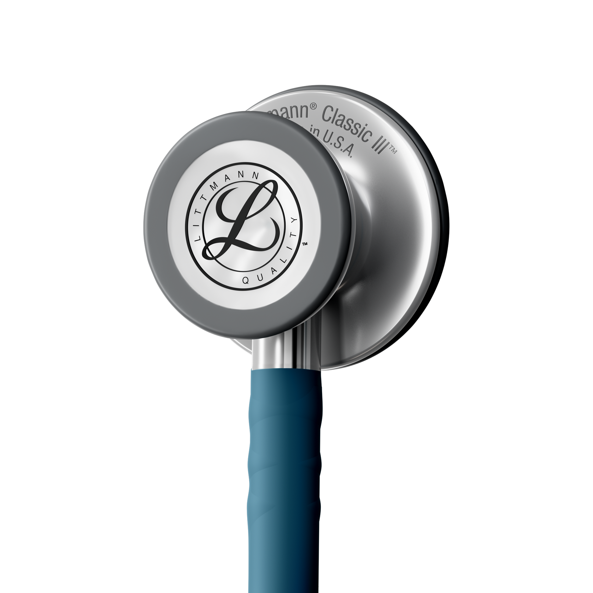 Littmann® Classic III™ Stethoscope, 5623C, Stainless Steel Chestpiece with 27" Caribbean Blue Satin Finish Tube for Added Comfort, Flexibility and Cleanability