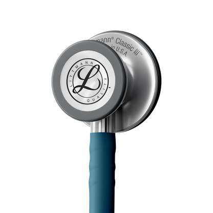 Littmann® Classic III™ Stethoscope, 5623C, Stainless Steel Chestpiece with 27" Caribbean Blue Satin Finish Tube for Added Comfort, Flexibility and Cleanability