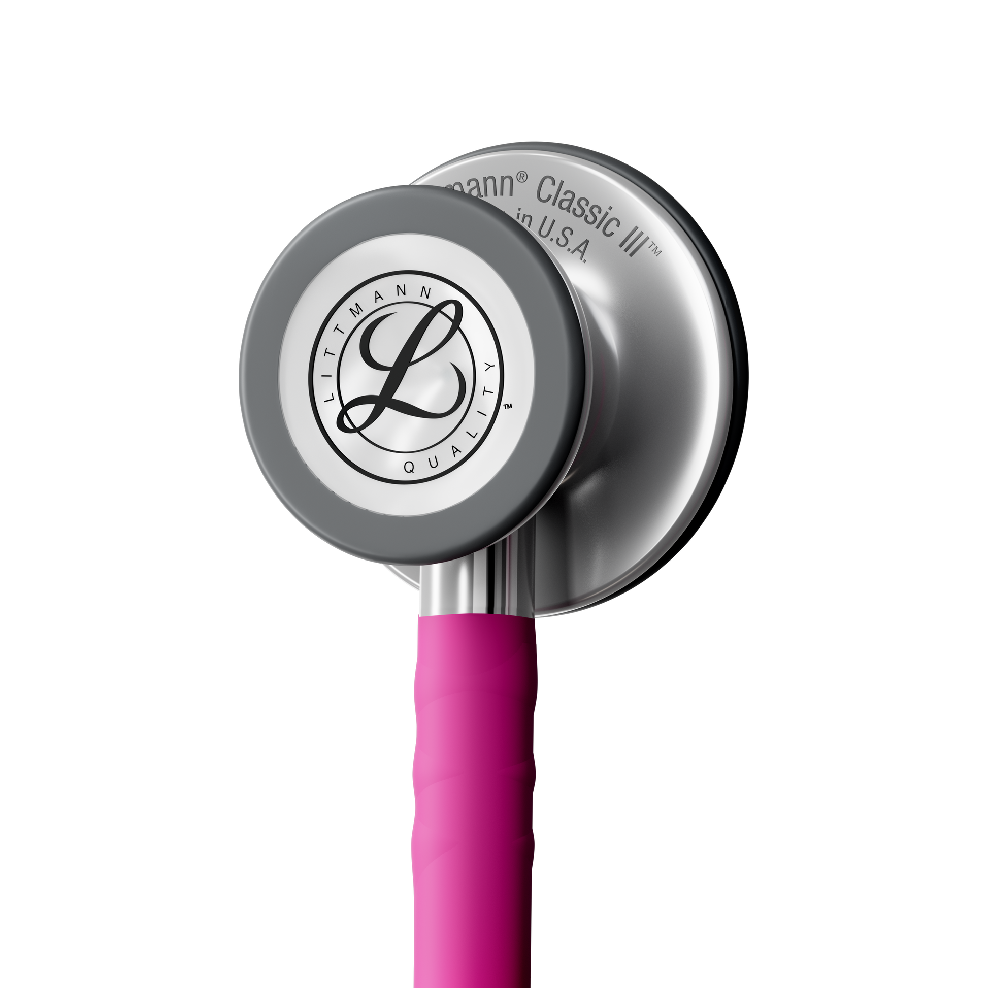 Littmann® Classic III™ Stethoscope, 5648C, Stainless Steel Chestpiece with 27" Raspberry Satin Finish Tube for Added Comfort, Flexibility and Cleanability