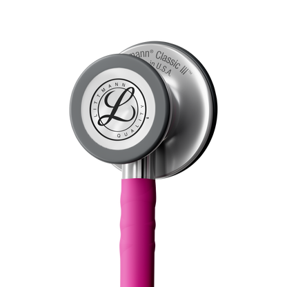 Littmann® Classic III™ Stethoscope, 5648C, Stainless Steel Chestpiece with 27" Raspberry Satin Finish Tube for Added Comfort, Flexibility and Cleanability