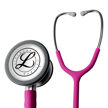 Littmann® Classic III™ Stethoscope, 5648C, Stainless Steel Chestpiece with 27" Raspberry Satin Finish Tube for Added Comfort, Flexibility and Cleanability