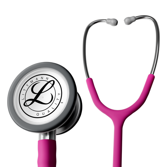 Littmann® Classic III™ Stethoscope, 5648C, Stainless Steel Chestpiece with 27" Raspberry Satin Finish Tube for Added Comfort, Flexibility and Cleanability