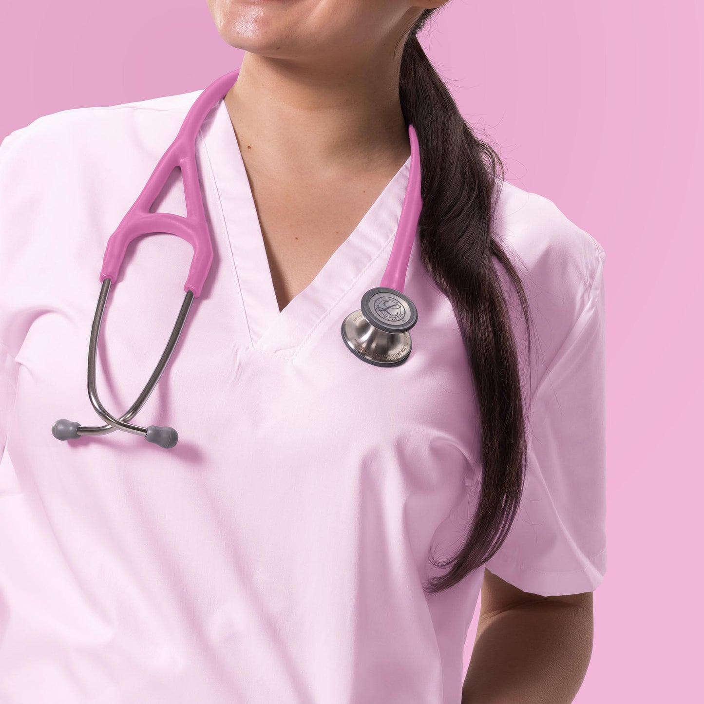 Littmann® Cardiology IV™ Stethoscope, 6159C, Stainless Steel Chestpiece with 27" Rose Pink Satin Finish Tube for Added Comfort, Flexibility and Cleanability