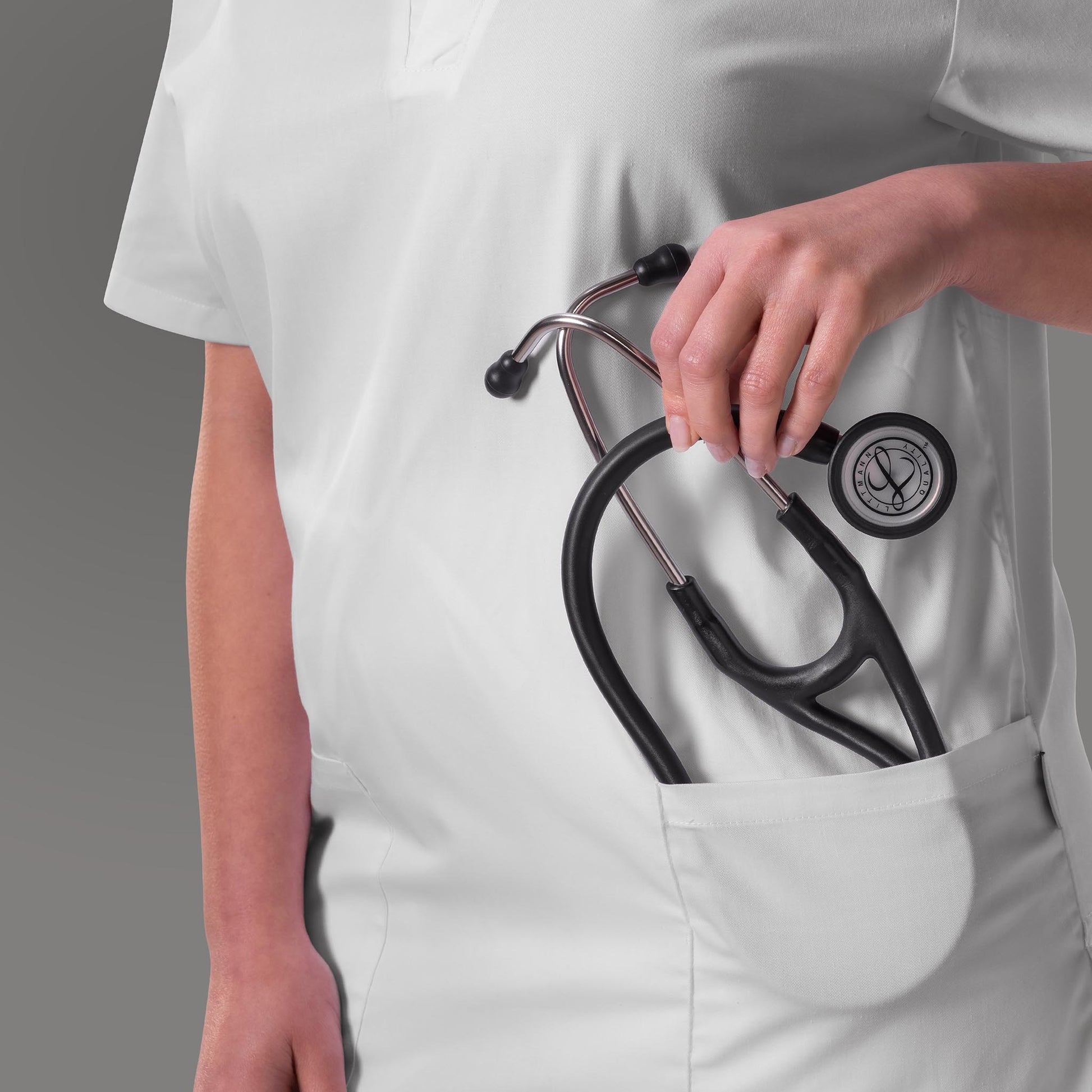 Littmann® Cardiology IV™ Stethoscope, 6177C, Mirror Chestpiece with 27" Black Satin Finish Tube for Added Comfort, Flexibility and Cleanability