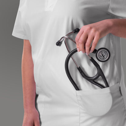 Littmann® Cardiology IV™ Stethoscope, 6177C, Mirror Chestpiece with 27" Black Satin Finish Tube for Added Comfort, Flexibility and Cleanability