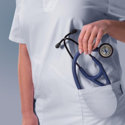 Littmann® Cardiology IV™ Stethoscope, 6242C, High Polish Rainbow Chestpiece with 27" Navy Blue Satin Finish Tube for Added Comfort, Flexibility and Cleanability