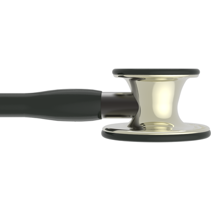 3M™ Littmann® Cardiology IV™ Stethoskop für die Diagnose, 6179, champagnerfarbenes Bruststück, schwarzer Schlauch, Schlauchanschluss und Ohrbügel in Rauchfarben, 69 cm
