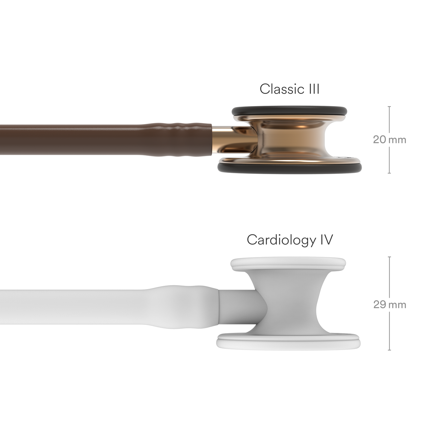 Stetoskop 3M™ Littmann® Classic III™ Monitoring, bakrena obdelava membranskega nastavka, čokoladno rjava cev, 68,5 cm, 5809