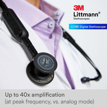 Stéthoscope numérique 3M™ Littmann® CORE, tubulure noire, Edition Miroir, 69 cm, 8869