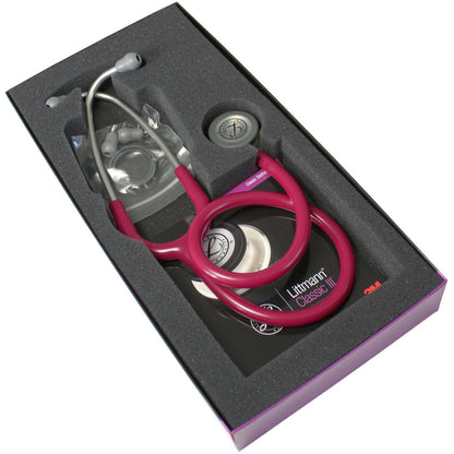Fonendoscopio para monitorización 3M™ Littmann® Classic III™, tubo color frambuesa, 69 cm, 5648