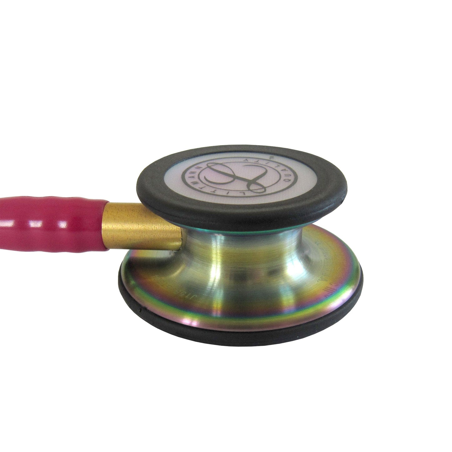 3M™ Littmann® Classic III™ Stethoskop zur Überwachung, 5806, regenbogenfarbenes Bruststück, himbeerroter Schlauch, 69 cm