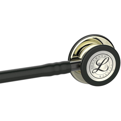 3M™ Littmann® Classic III™ -stetoskooppi, tarkkailuun, samppanjanvärinen rintakappale, musta letkusto sekä savunvärinen viimeistely suppilossa ja kuuntelukaarissa, 27 tuumaa, 5861