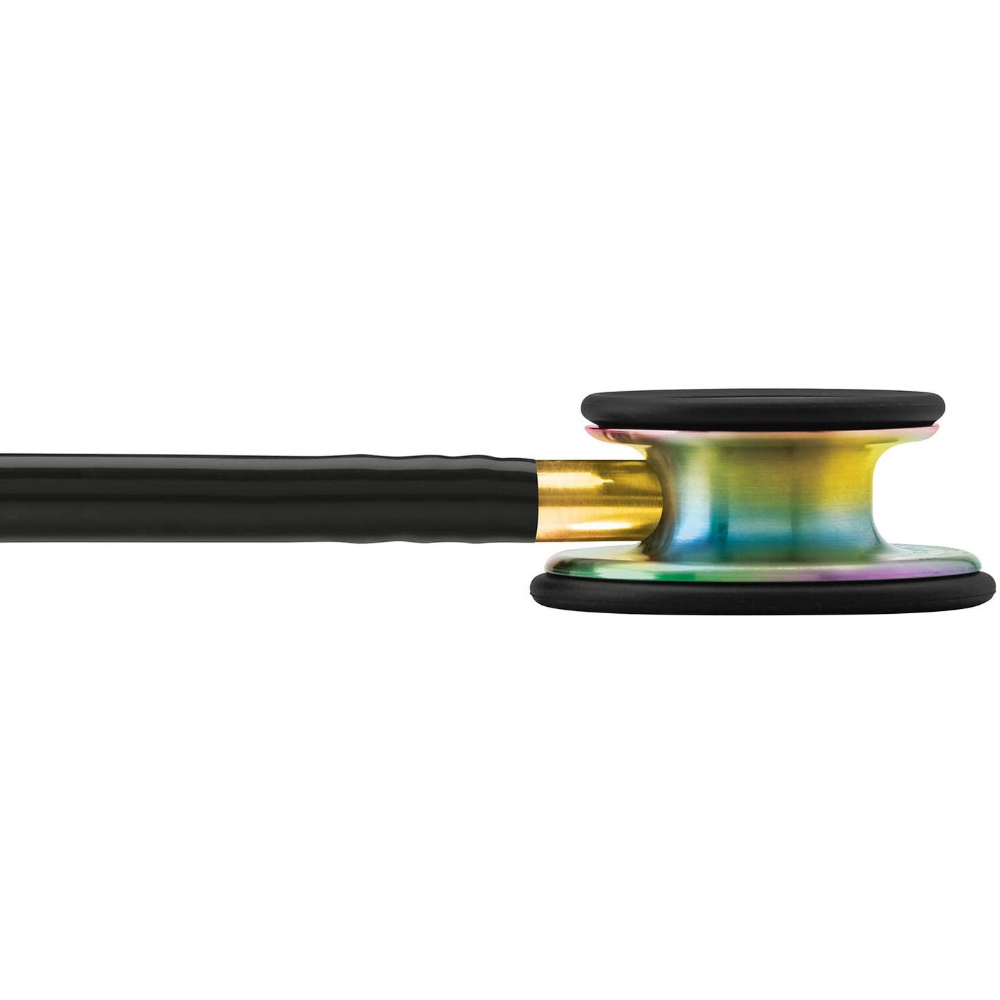 3M™ Littmann® Classic III™ Stethoskop zur Überwachung, 5870, regenbogenfarbenes Bruststück, Schlauchanschluss und Ohrbügel in Schwarz, schwarzer Schlauch, 69 cm