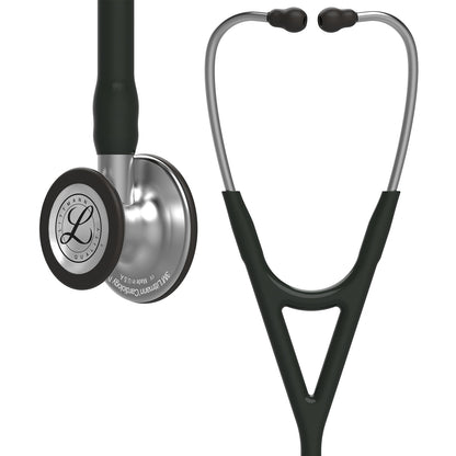 3M™ Littmann® Cardiology IV™ -stetoskooppi, diagnostinen, metallinvärinen rintakappale, musta letkusto sekä kuuntelukaaret ja suppilo ruostumatonta terästä, 27 tuumaa, 6152